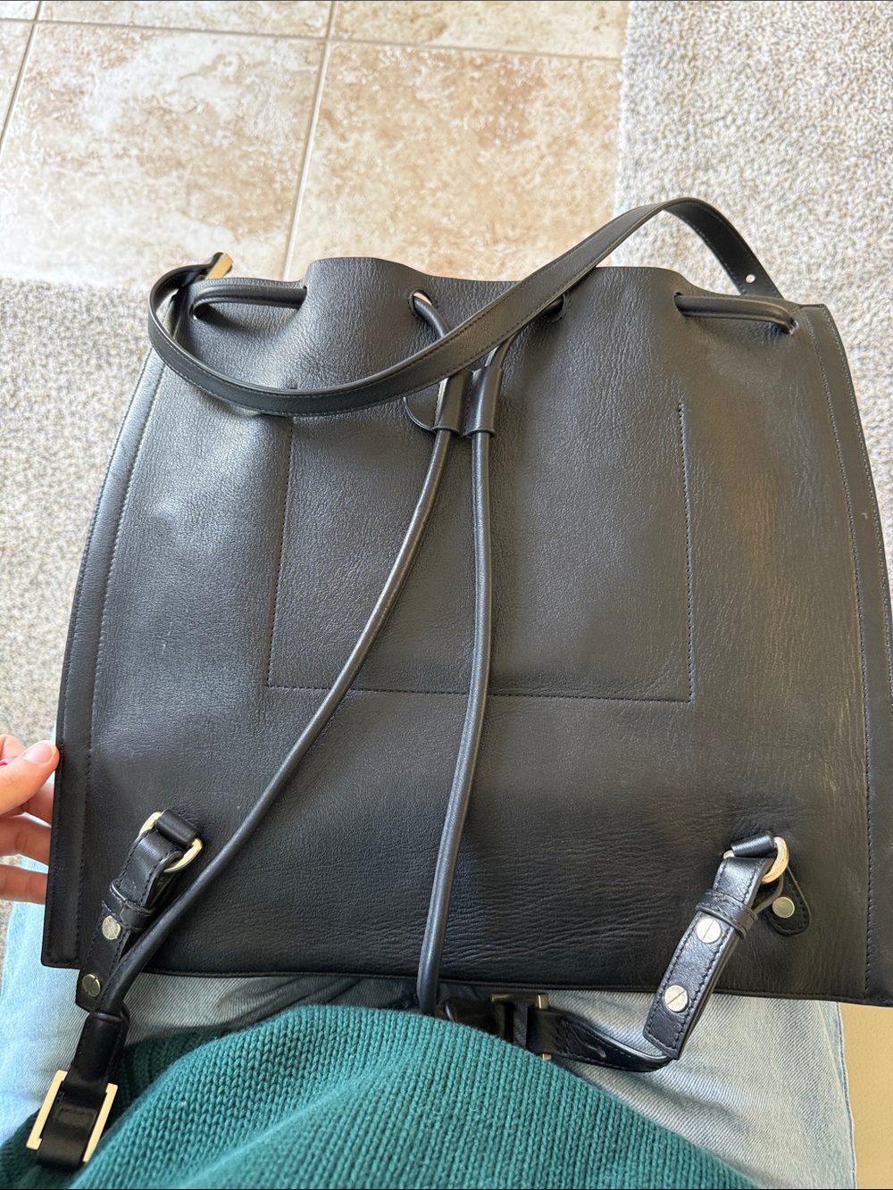 AllSaints Alpha Leather Backpack - Picture 9 of 10
